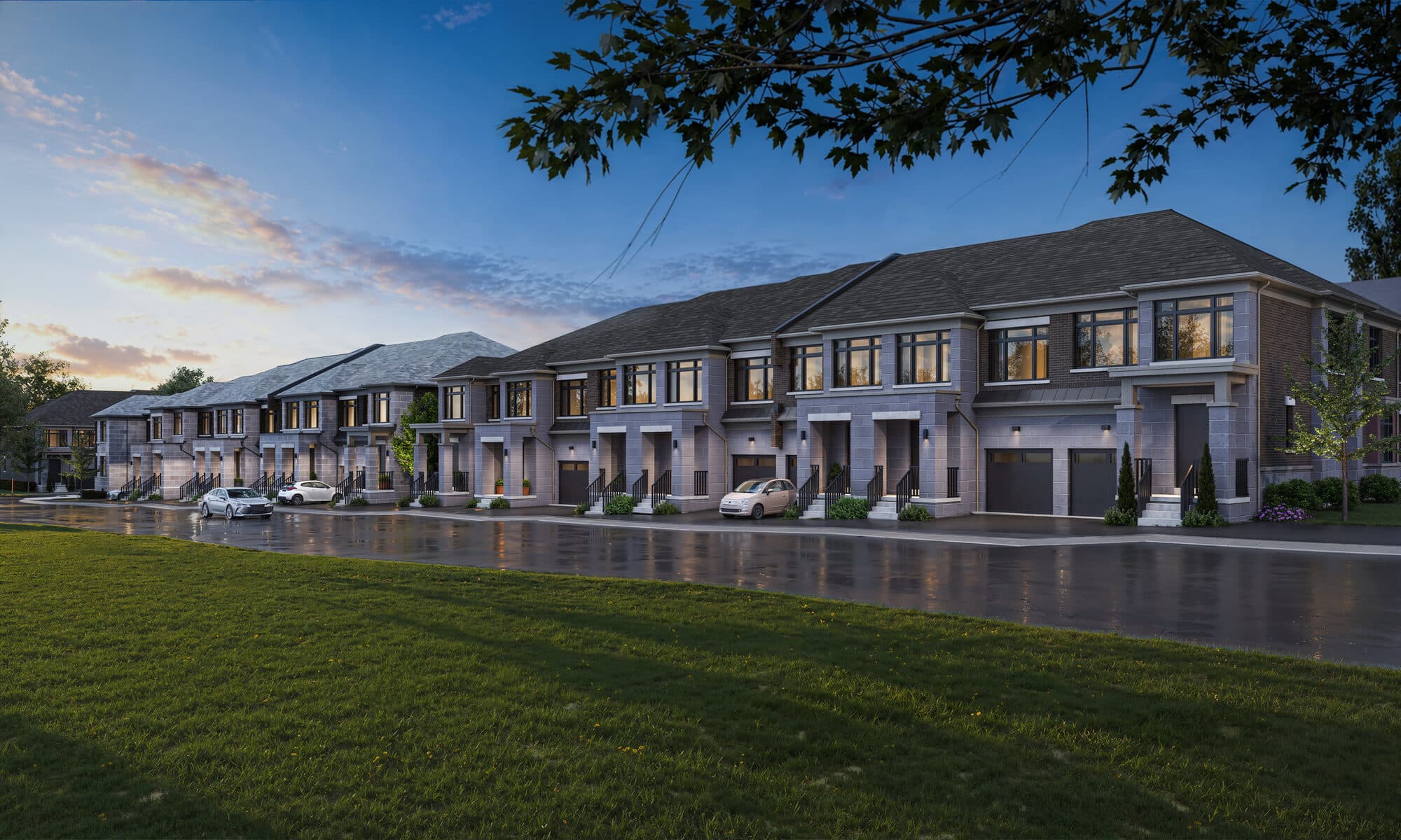 Architecturally controlled streetscape of freehold towns at Kingshaven